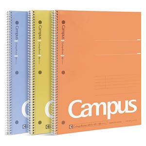 CAMPUS COLLEGE RULED SPIRAL NOTEBOOK 3 PACK - yelloworangepurple (SKU: 169019335000125) CAMPUS COLLEGE RULED SPIRAL NOTEBOOK 3 PACK - yelloworangepurple